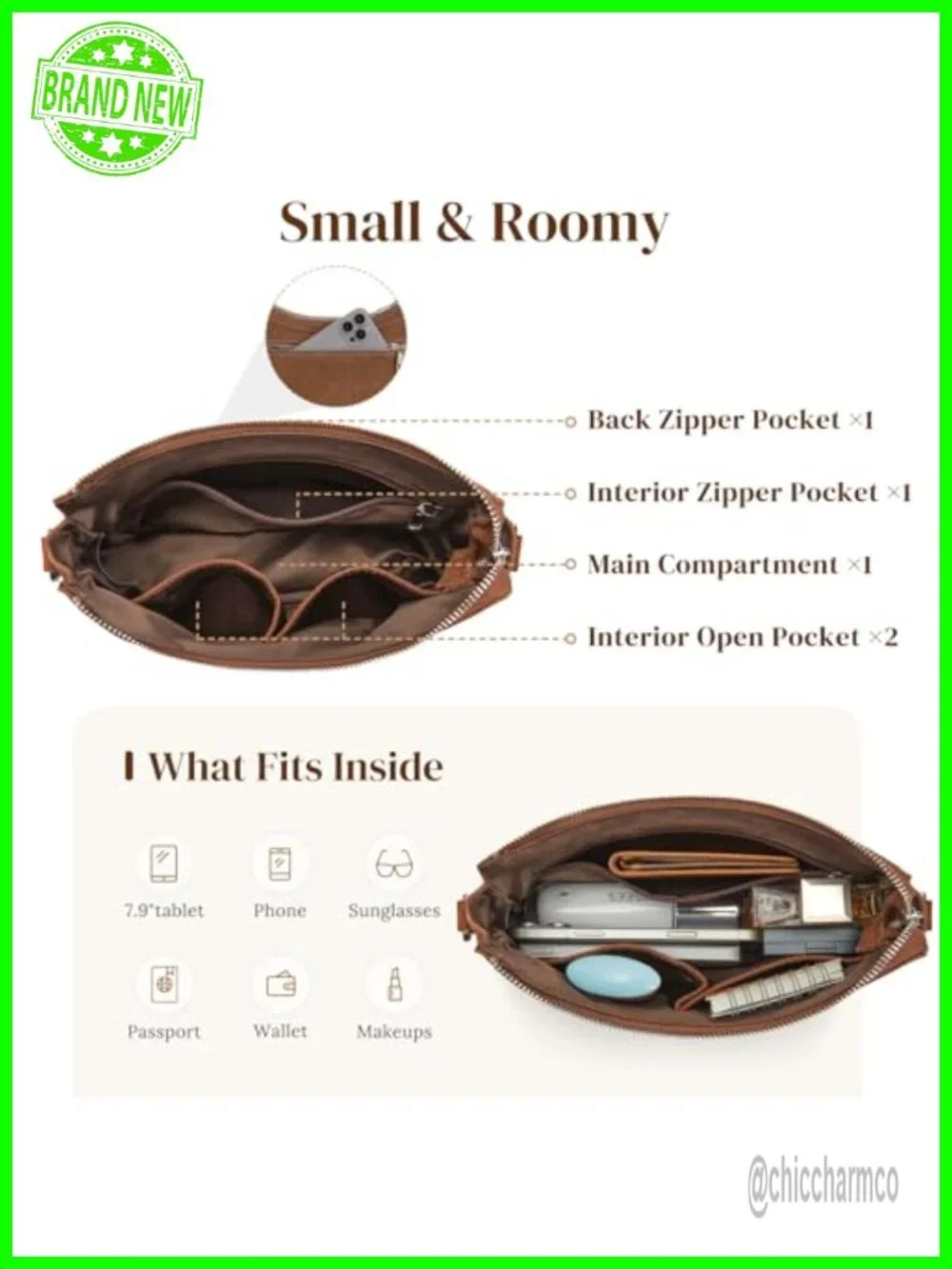 Top Grain Leather Hobo Crossbody Bag Adjustable Straps Multi Pockets